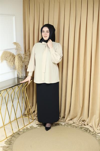 3057 CODE SHOULDER PLEATED SHIRT