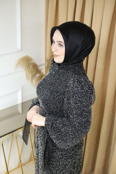 308 CODE EMBROIDERED EVENING DRESS