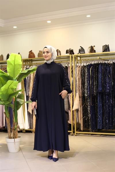 30944 CODE STRIPED PATTERNED ABAYA