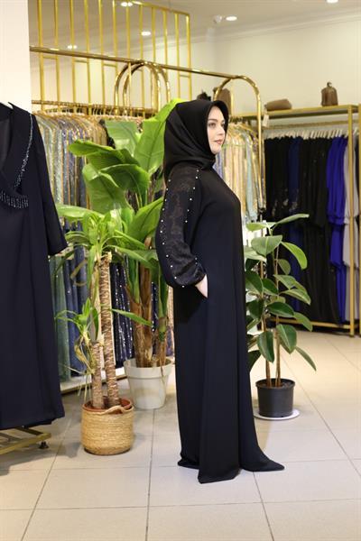 30944 CODE STRIPED PATTERNED ABAYA