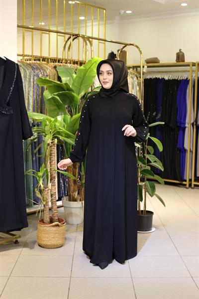 30944 CODE STRIPED PATTERNED ABAYA