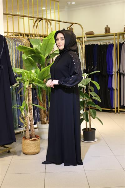 30944 CODE STRIPED PATTERNED ABAYA