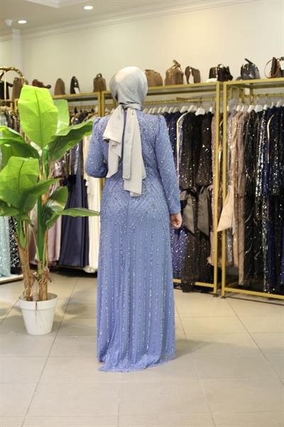 3101 CODE FULL-LENGTH EVENING DRESS WITH STONES