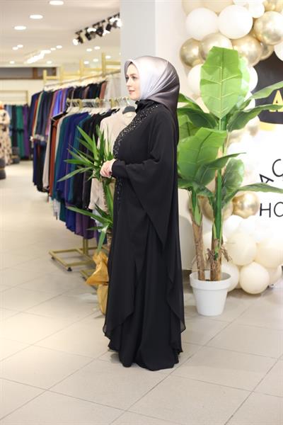 3110 CODE ROBE EN CRÊPE CAPE TULLE