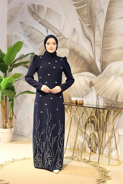 3114 CODE EVENING DRESS WITH STONES