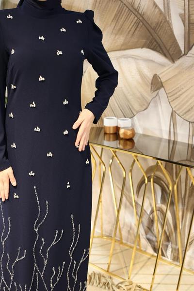 3114 CODE EVENING DRESS WITH STONES