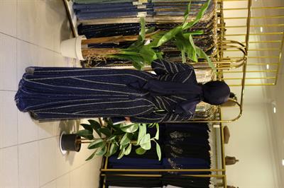 3122 CODE STONE EMBROIDERED EVENING DRESS