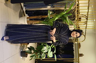 3122 CODE STONE EMBROIDERED EVENING DRESS