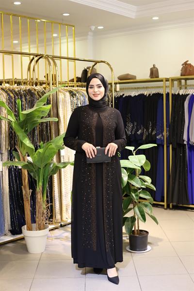 3133 CODE CAST SEQUIN ABAYA SUIT