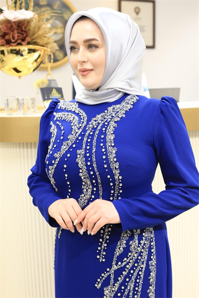 3148 فستان كريب من الحجر المرمز