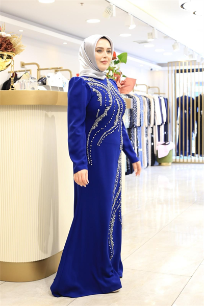 3148 فستان كريب من الحجر المرمز