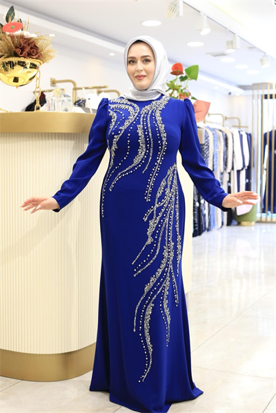 3148 فستان كريب من الحجر المرمز