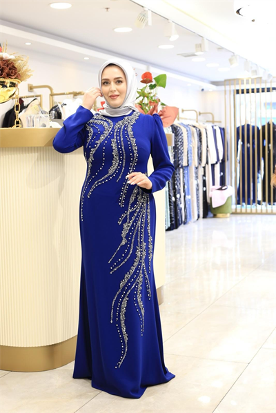 3148 فستان كريب من الحجر المرمز