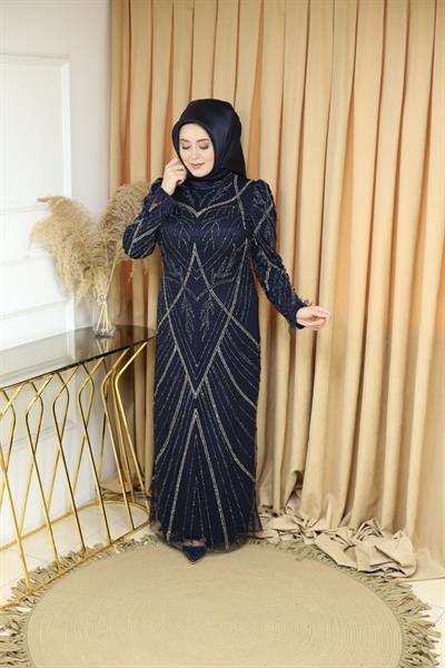 316 KOD ELBİSE LACİVERT