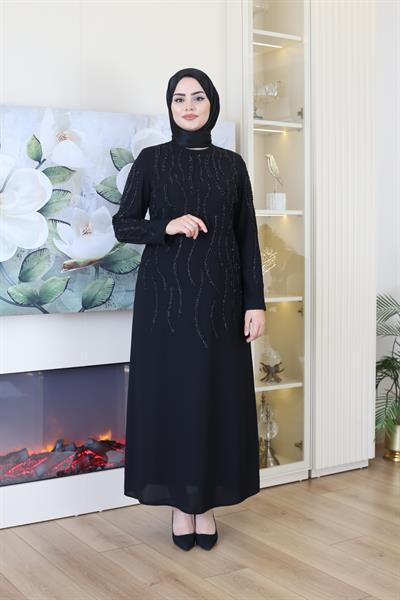 3170 فستان سهرة كود 3170 مع أحجار