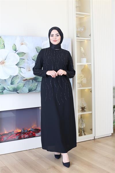 3170 فستان سهرة كود 3170 مع أحجار