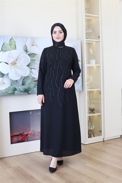 3170 فستان سهرة كود 3170 مع أحجار