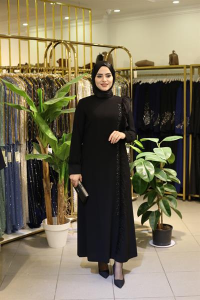 3174 فستان من التول المخطط بكود 3174