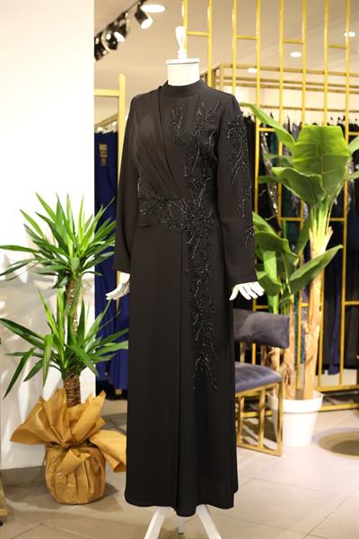 3176 CODE ROBE DRAPÉE AVEC PIERRES