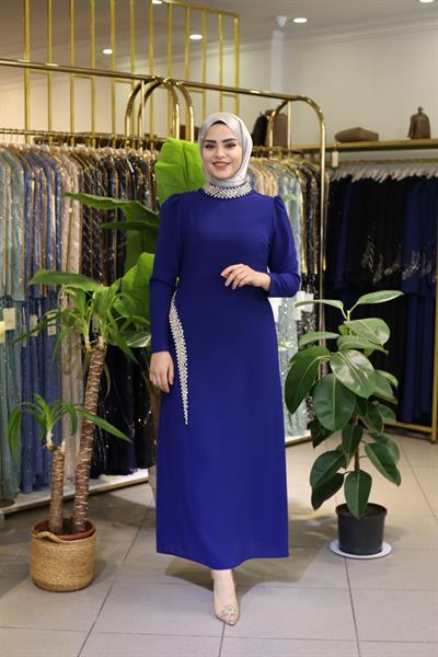 3180 CODE CRYSTAL STONE HIDDEN SLIT DRESS