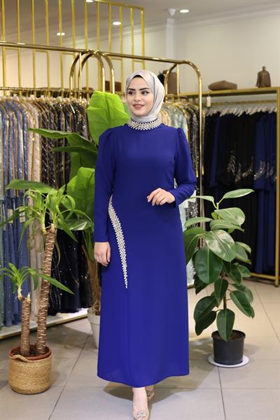 3180 CODE CRYSTAL STONE HIDDEN SLIT DRESS