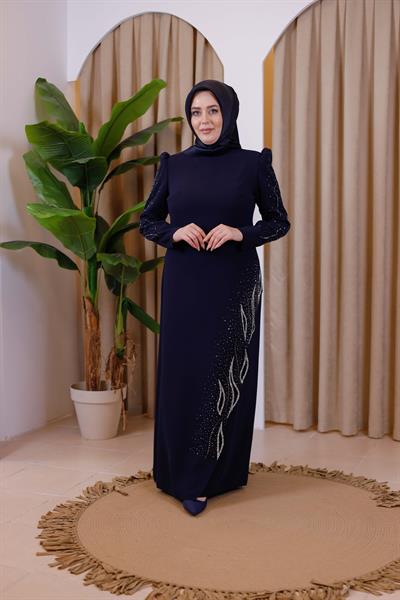 3302 КОДОВОЕ ПЛАТЬЕ С ПОСЫПАННЫМИ КАМНЯМИ