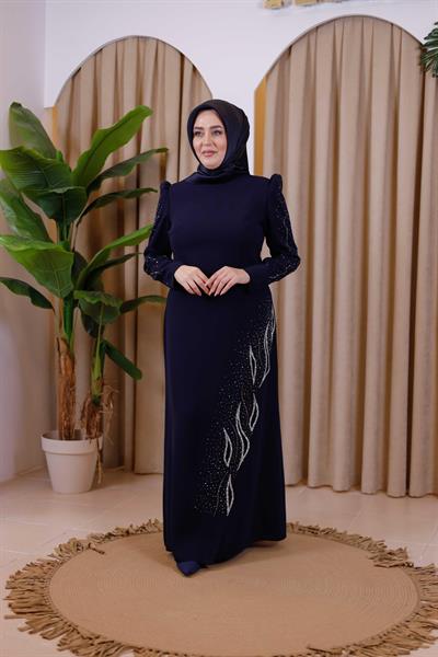 3302 КОДОВОЕ ПЛАТЬЕ С ПОСЫПАННЫМИ КАМНЯМИ