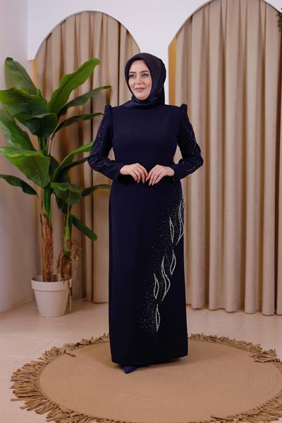 3302 КОДОВОЕ ПЛАТЬЕ С ПОСЫПАННЫМИ КАМНЯМИ