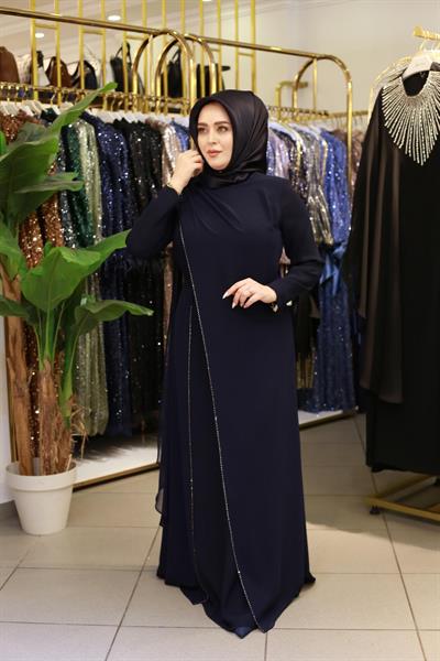 3316 فستان كود 3316 بتفاصيل من الشيفون