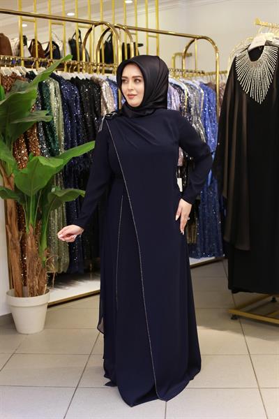 3316 فستان كود 3316 بتفاصيل من الشيفون