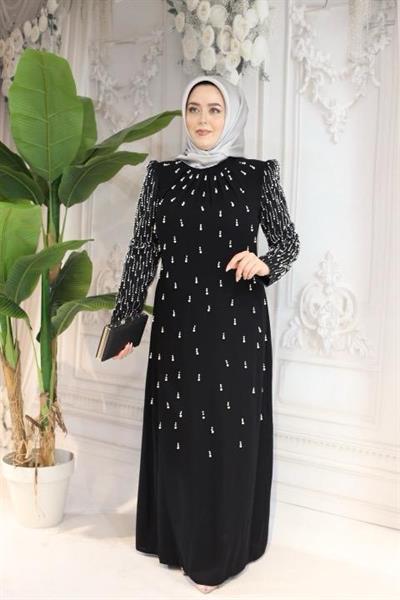 3318 SERPME CODE İNCİLİ ELBİSE