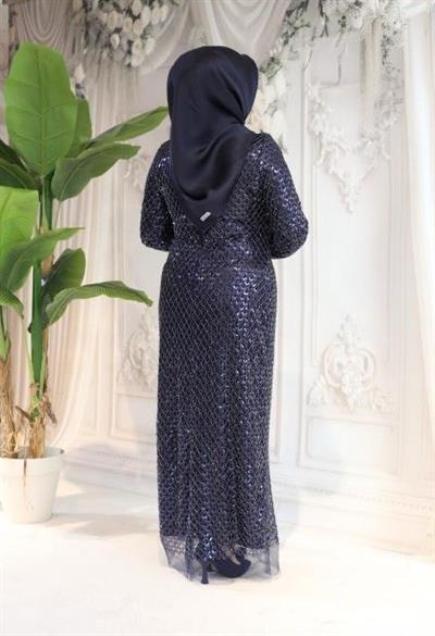 3341 CODE EVENING DRESS WITH SHINY DETAILS