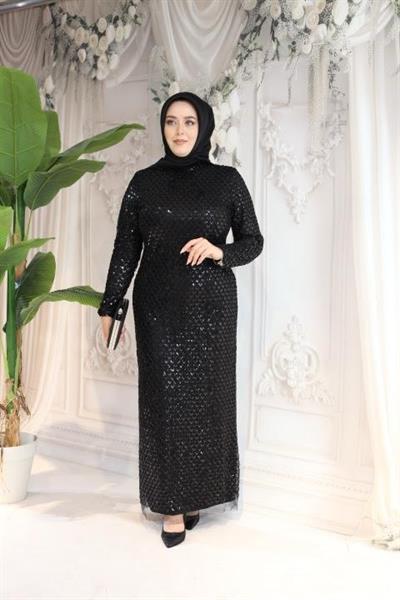 3341 CODE EVENING DRESS WITH SHINY DETAILS