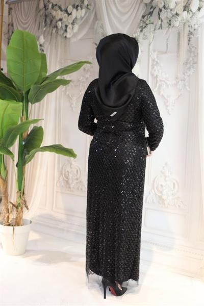 3341 CODE EVENING DRESS WITH SHINY DETAILS