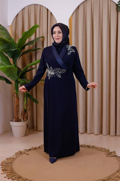 3365 KOD SATEN YAKA ELBİSE