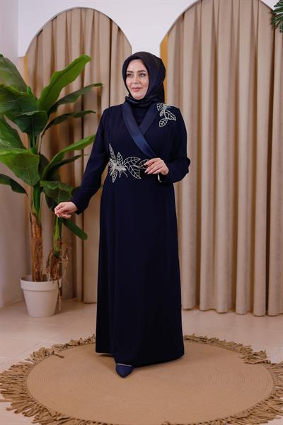 3365 KOD SATEN YAKA ELBİSE