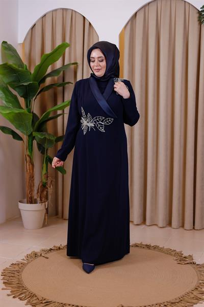 3365 KOD SATEN YAKA ELBİSE