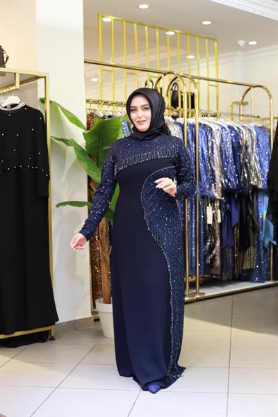 3368 CODE SELF SEQUIN PATTERNED DRESS