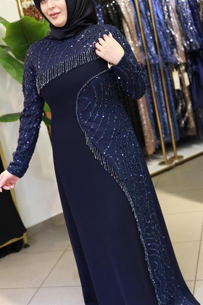 3368 CODE SELF SEQUIN PATTERNED DRESS