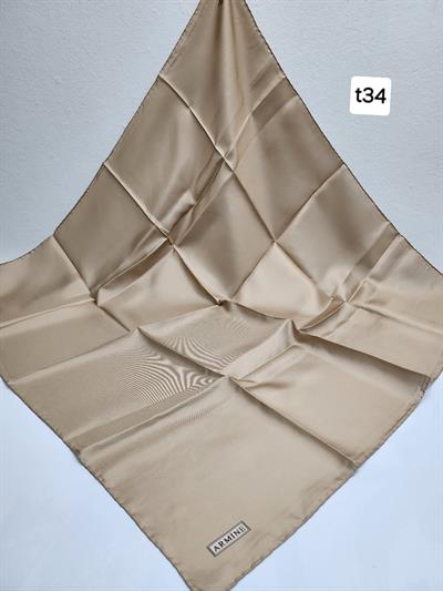 34 كود 34 وشاح أرميني من الحرير الخالص بلون موحد