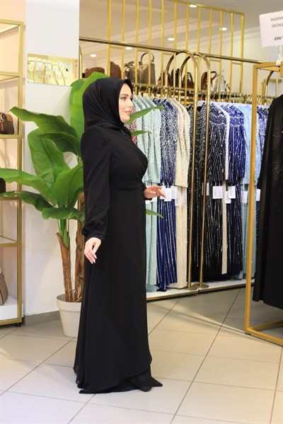 3401 CODE CHIFFON STONE DRESS