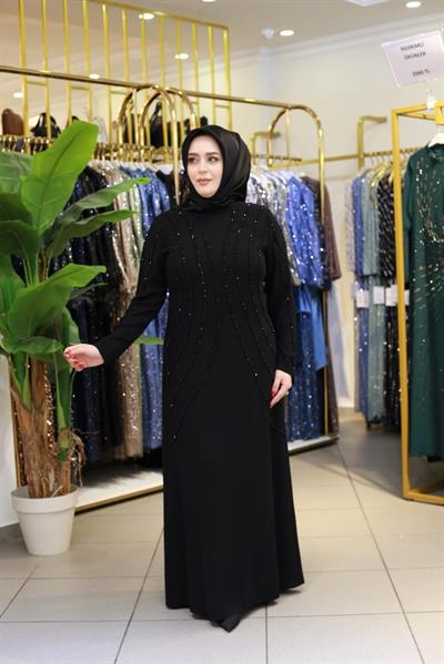 3410 فستان استل مطرز بالحجر 3410 كود ستون مطرز بالإستيل