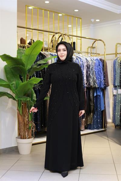 3410 فستان استل مطرز بالحجر 3410 كود ستون مطرز بالإستيل