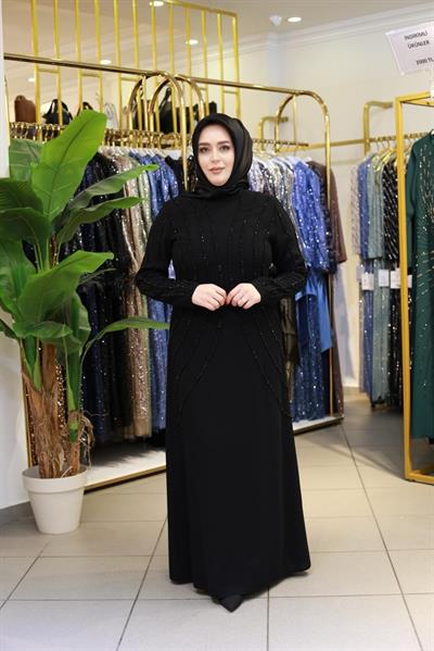 3410 فستان استل مطرز بالحجر 3410 كود ستون مطرز بالإستيل