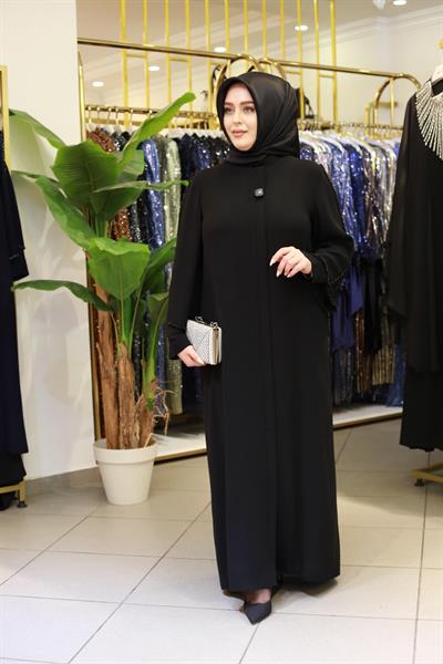 3414 CODE SLEEVES CLUSTER STONE ABAYA