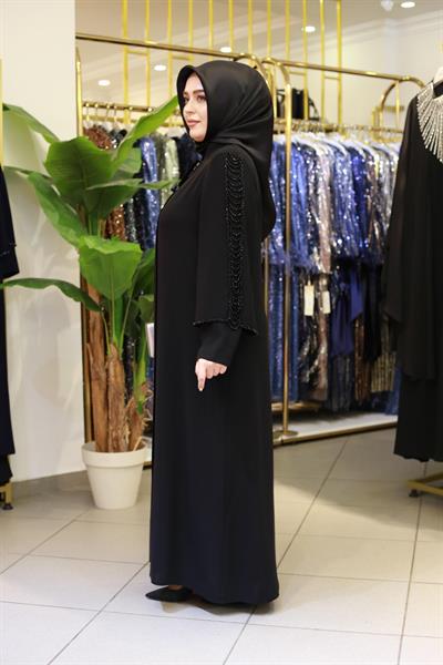 3414 CODE SLEEVES CLUSTER STONE ABAYA