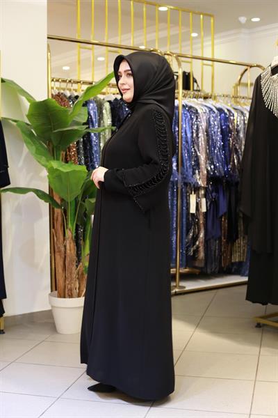 3414 CODE SLEEVES CLUSTER STONE ABAYA