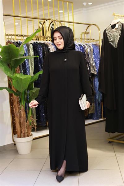 3414 CODE SLEEVES CLUSTER STONE ABAYA