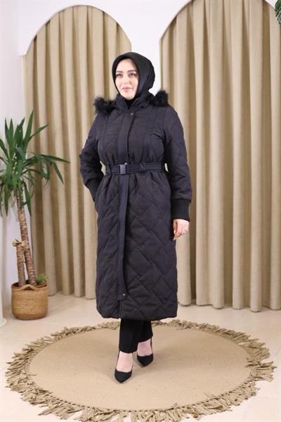 3440 KOD TÜYLÜ KAPİTONE MONT SİYAH