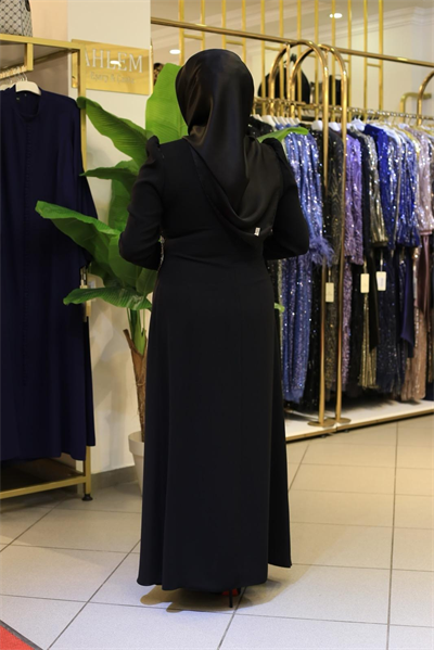 3447 فستان مزين بحجر زهرة كود